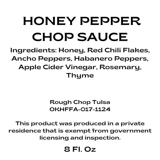 Honey Pepper Chop Sauce
